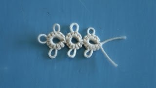 Needle Tatting  Split Rings SR in Needle Tatting by RustiKate [upl. by Cole]