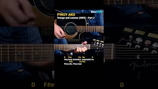 Pinoy Ako  Orange and Lemons 2005 Easy Guitar Chords Tutorial with Lyrics Part 2 SHORTS REELS [upl. by Atekram]