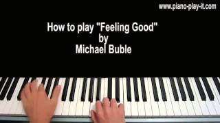 Feeling Good Piano Tutorial Michael Buble Nina Simone [upl. by Ricoriki936]