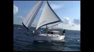 Self steering Yacht HABER 800C4  sailing on the Adriatic sea [upl. by Aikenahs129]