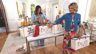 Kerstin Lindquist x Vintage Sparrow Inspirational Canvas Tote on QVC [upl. by Winnick]