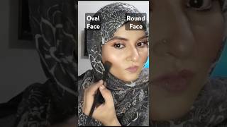 Round vs Oval Face contour shortsviral viralvideo [upl. by Nairbal]