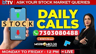 Daily Calls LIVE Ask Your STOCK MARKET QUERIES LIVE  Market Update LIVE Sensex Nifty Live [upl. by Dragoon74]