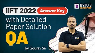 IIFT 2022 Answer Key QA  Detailed IIFT 2022 Question Paper with Solution  BYJUS [upl. by Charley]