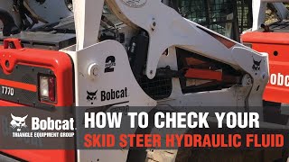 How to check hydraulic fluid on your Bobcat skid steer bobcatequipment [upl. by Nugent]