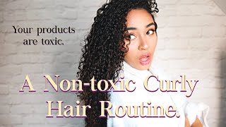 A CLEAN Curly Hair Routine NONTOXIC [upl. by Rodnas]