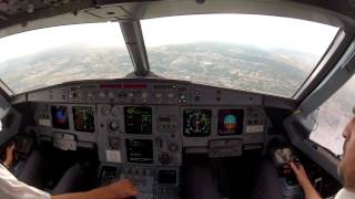 Gdansk cockpit view landing 29 CB on final [upl. by Ecirtap]