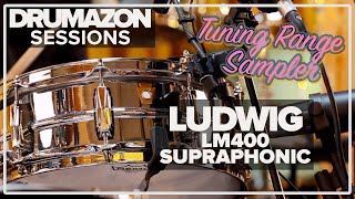 Ludwig LM400 Supraphonic 14 x 5 Snare Drum Audio Demo by Drumazon Feat Rocky Morris [upl. by Junji]