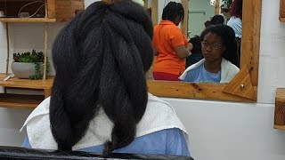 Protective hairstyle on long natural hair [upl. by Rannug88]