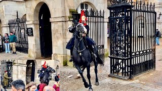 Incredible Horsemanship Royal Guards Handle High Drama at Horse Guardquot [upl. by Becka]