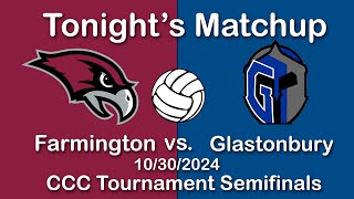 Girls Volleyball Glastonbury vs Farmington 10302024 [upl. by Maryly]