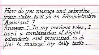 How to manage and prioritize your daily task as an Administrative Assistant [upl. by Lorant]