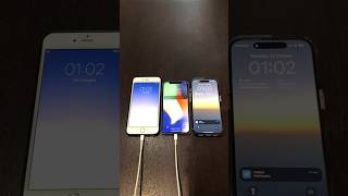 iPhone 6 Plus on iOS 9 vs iPhone X on iOS 14 vs iPhone 15 Pro on iOS 17 boot up test shorts iphone [upl. by Yenahs142]