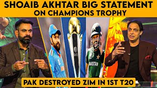 Shoaib Akhtar BIG Statement on Champions Trophy  Pakistan Destroyed Zimbabwe in 1st T20  Cric Care [upl. by Anauqed484]