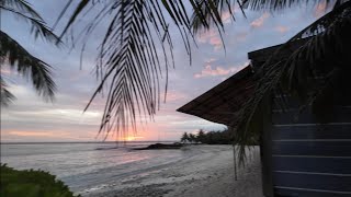 Maldives  Sunrise  Morning Beach Walk  ASMR  Holiday inn Kandooma [upl. by Sadira]