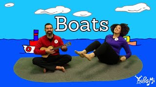 Boats Boat Pose amp Bow Pose Animated  Kids Yoga Music and Mindfulness with Yo Re Mi [upl. by Huda370]