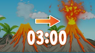 3 Minute Timer VOLCANO 🌋 🔥 [upl. by Kcaj]