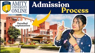 Detailed explanation on Admission process of Amity University 🔥 amity admission onlinemba mba [upl. by Maillil]