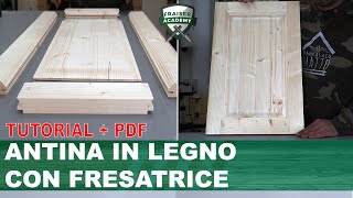 Come fare un ANTINA IN LEGNO faidate per mobile con la fresatrice [upl. by Kovacs]