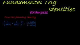 Fundamental trig identities example 3 [upl. by Blas730]