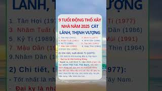 Tuổi Xây Nhà Năm 2025 Sẽ Được HƯỞNG LỘC amp Phú Quýtuổi 1977Phong Thủy Nhà Phố tuoixaynha [upl. by Nnalyrehs]