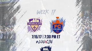 USL LIVE  Louisville City FC vs FC Cincinnati 71517 [upl. by Suoivatra]