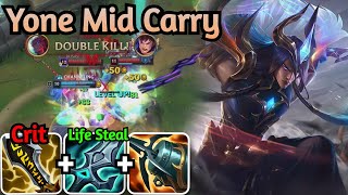 Yone Carry 28614 mid lane  League of Legends  Game With Mhmd [upl. by Haissi]