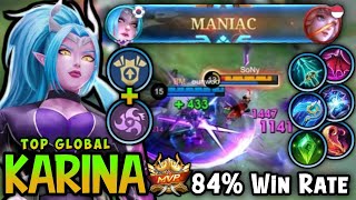 Karina Best Build For 2024 84 Win Rate  Karina Build Top Global 2024  Mobile Legends [upl. by Madelle]