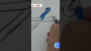 Easy scissors drawing 🎨✂️shortvideo shorts [upl. by Rothenberg11]