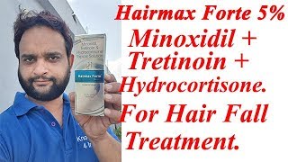 Hairmax Forte Solution  Minoxidil  Tretinion  Hydrocortisone Hydrocortisone for Alopecia [upl. by Giulio]