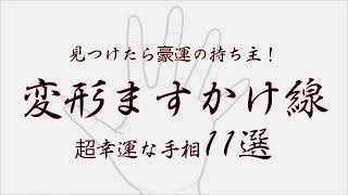 【手相占い】見つけたら豪運の持ち主！変形ますかけ線！超幸運な手相11選！ [upl. by Saxela]