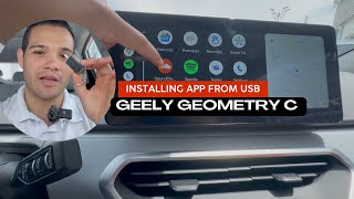 How to install  instalar Apple CarPlay and Android Auto  Geely Geometry C [upl. by Studnia]