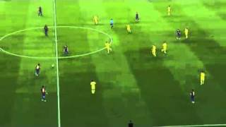 FC Barcelona Tiki Taka vs Villarreal 29 passes [upl. by Nodnal]