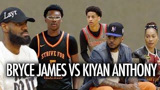 Bryce James Vs Kiyan Anthony Showdown in front of LeBron and Carmelo [upl. by Burk448]