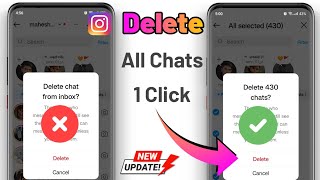 How to Delete all Instagram messages in one click  instagram par all chat delete kaise kare 2024 [upl. by Binette]