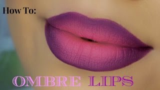 FUN amp EASY  OMBRE LIP TUTORIAL [upl. by Georgette]