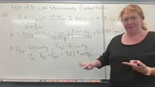 CHEM1411 Poe 2024FA section 93  Worked example of gas stoichiometry collected over water [upl. by Notniv]