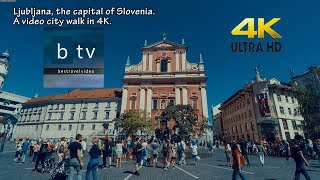 Ljubljana the capital of Slovenia A video city walk in 4K [upl. by Reifinnej891]