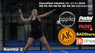 Padel JKL  Kansalliset kilpailut 16112024 Kenttä 2 [upl. by Mccullough]