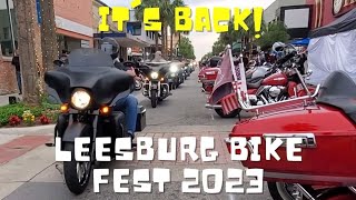 Leesburg Bike Fest 2023 Walk through motorcycle harleydavidson bikers [upl. by Gillead874]