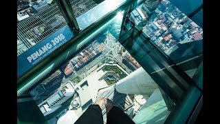 Penang Komtar the TOP 68th Floor Rainbow Skywalk [upl. by Losse]