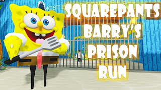 SQUAREPANTS BARRYS PRISON RUN Obby 🧽 Roblox Gameplay Full Walkthrough Speedrun No Death [upl. by Dihsar834]