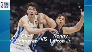 Chet Holmgren vs Kenny Lofton Jr FULL Highlights 2022 NBA Summer League [upl. by Selemas]