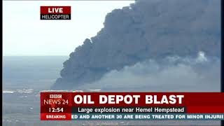 Buncefield Oil Depot Disaster  BBC News 24  11122005  1250pm [upl. by Elamef]