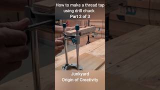 Part 2 of 3 how to build a thread tap using drill chuck woodworkinghacks woodworkingtoolguide [upl. by Ahsenav]