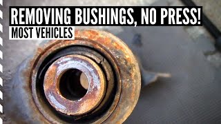 How To Remove Suspension Bushings NO PRESS Most Vehicles [upl. by Spiers]