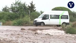 Graves inundaciones en el sur de Tarragona y el norte de Castellón por las lluvias torrenciales [upl. by Enirahtak]