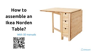 How to assemble an Ikea Norden table [upl. by Nilauqcaj714]