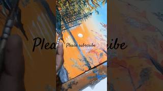 Watercolor scenery art trending shortvideo painting scenery [upl. by Dietsche]