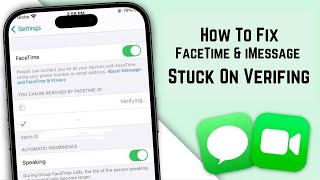 How to Fix iMessages amp FaceTime Stuck On Verifying Phone Number [upl. by Zephaniah]